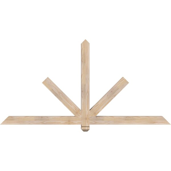 Ekena Millwork Kennewick Smooth Timber Gable Bracket, Douglas Fir, 72"W x 36"H x 3 1/2"D x 3 1/2"F, 12/12 Pitch GBW072X36X0404KEN00SDF - main
